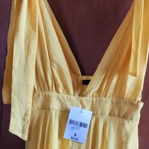 Forever 21 Sunny Yellow Backless Dress